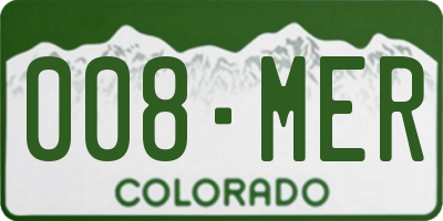 CO license plate 008MER