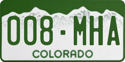 CO license plate 008MHA