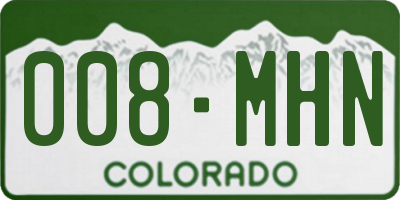 CO license plate 008MHN
