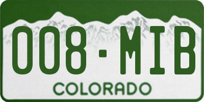 CO license plate 008MIB