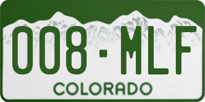 CO license plate 008MLF