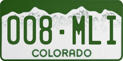 CO license plate 008MLI