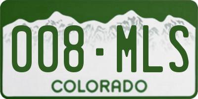 CO license plate 008MLS