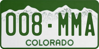 CO license plate 008MMA