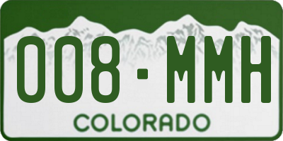 CO license plate 008MMH