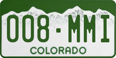 CO license plate 008MMI
