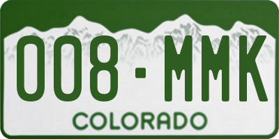 CO license plate 008MMK