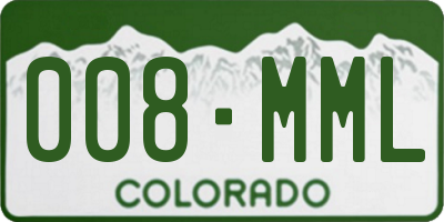 CO license plate 008MML