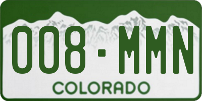 CO license plate 008MMN