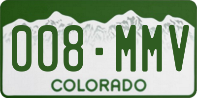CO license plate 008MMV