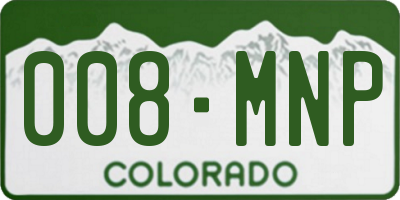 CO license plate 008MNP