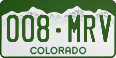 CO license plate 008MRV