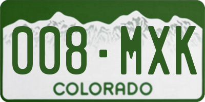 CO license plate 008MXK