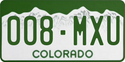 CO license plate 008MXU