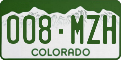 CO license plate 008MZH