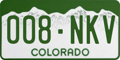 CO license plate 008NKV