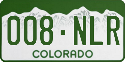 CO license plate 008NLR