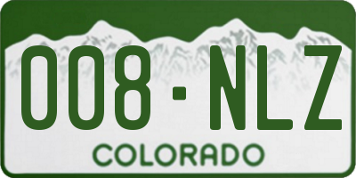 CO license plate 008NLZ
