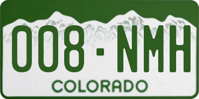 CO license plate 008NMH