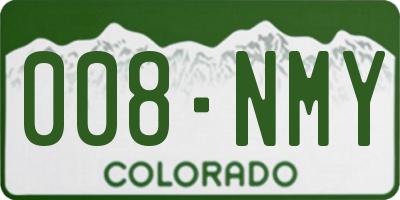 CO license plate 008NMY
