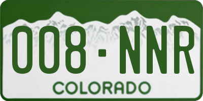 CO license plate 008NNR