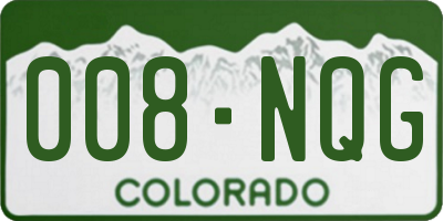 CO license plate 008NQG