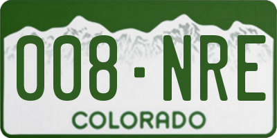 CO license plate 008NRE