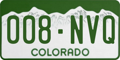 CO license plate 008NVQ