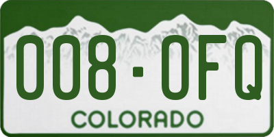 CO license plate 008OFQ