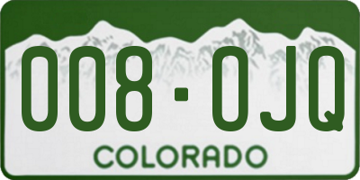 CO license plate 008OJQ