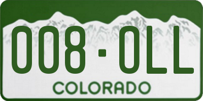 CO license plate 008OLL
