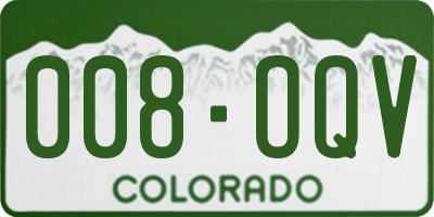 CO license plate 008OQV