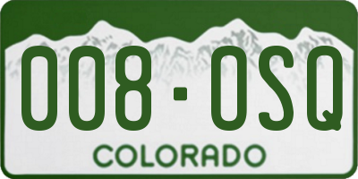 CO license plate 008OSQ