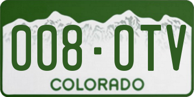 CO license plate 008OTV