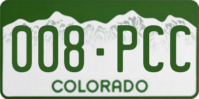 CO license plate 008PCC
