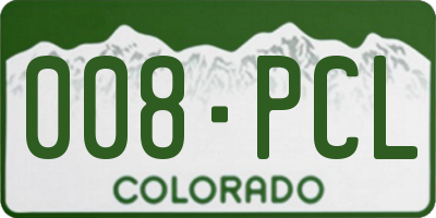 CO license plate 008PCL