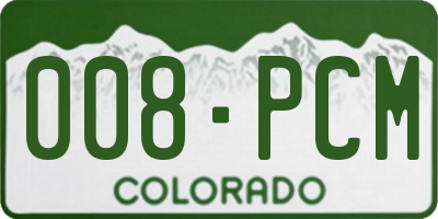 CO license plate 008PCM
