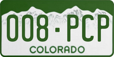 CO license plate 008PCP