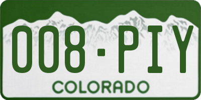 CO license plate 008PIY