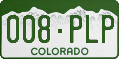 CO license plate 008PLP