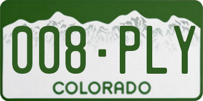 CO license plate 008PLY