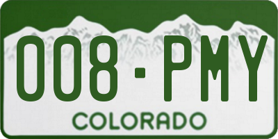 CO license plate 008PMY