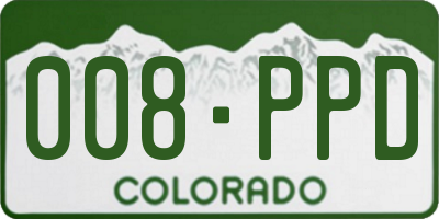 CO license plate 008PPD