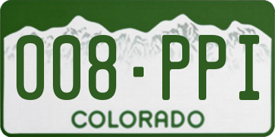 CO license plate 008PPI