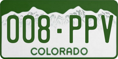CO license plate 008PPV