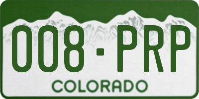 CO license plate 008PRP