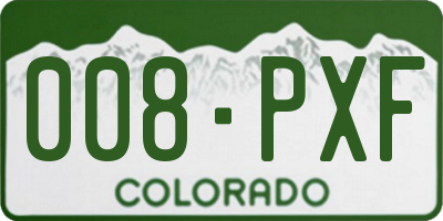 CO license plate 008PXF