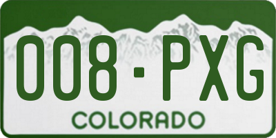 CO license plate 008PXG