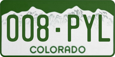 CO license plate 008PYL