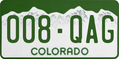 CO license plate 008QAG
